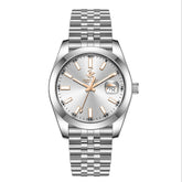 Beverly Hills Polo Club Men's Analog Watch, Grey Dial  With Silver Stainless Steel Band, BP3810X.330
